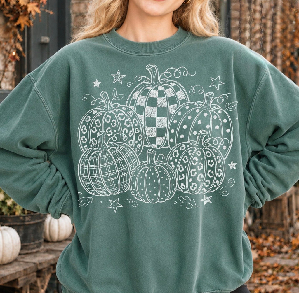 Fall Graphic Tee, Fall Pumpkin Crewneck Sweatshirt