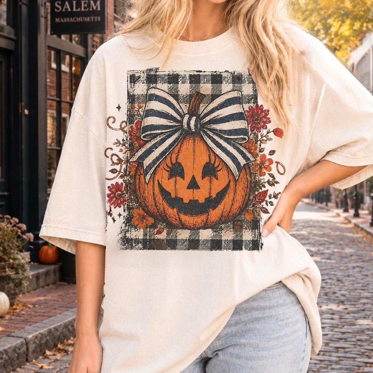 Fall Jack O Lantern Graphic Tee, Fall Pumpkin Crewneck Sweatshirt