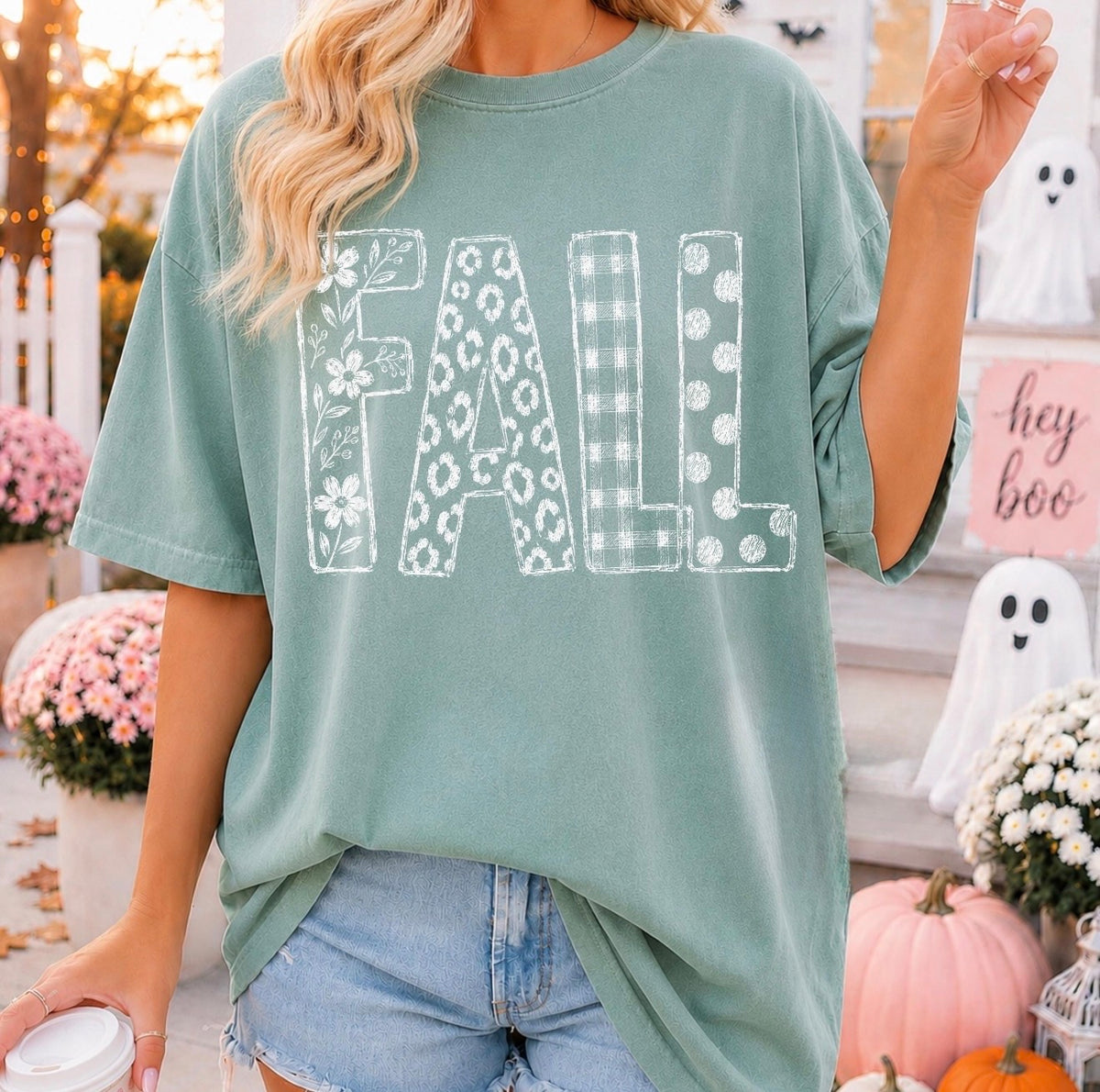 Fall Graphic Tee, Fall Crewneck Sweatshirt