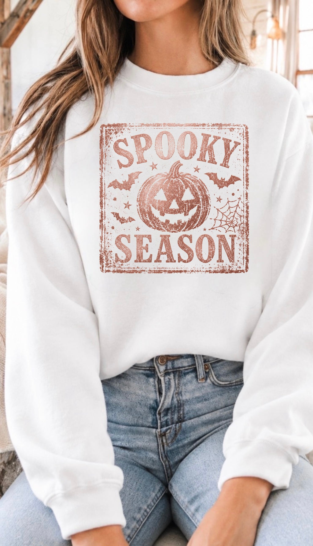Pumpkin Graphic Tee, Fall Spooky Season Crewneck Sweatshirt