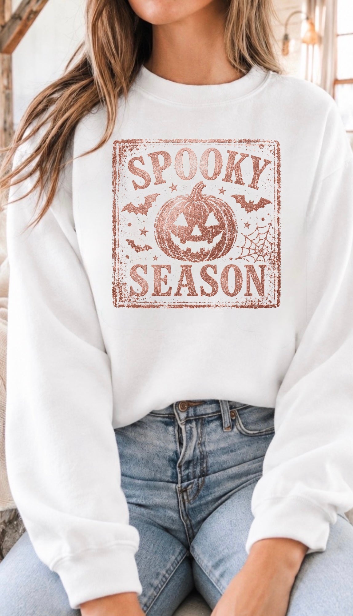 Pumpkin Graphic Tee, Fall Spooky Season Crewneck Sweatshirt