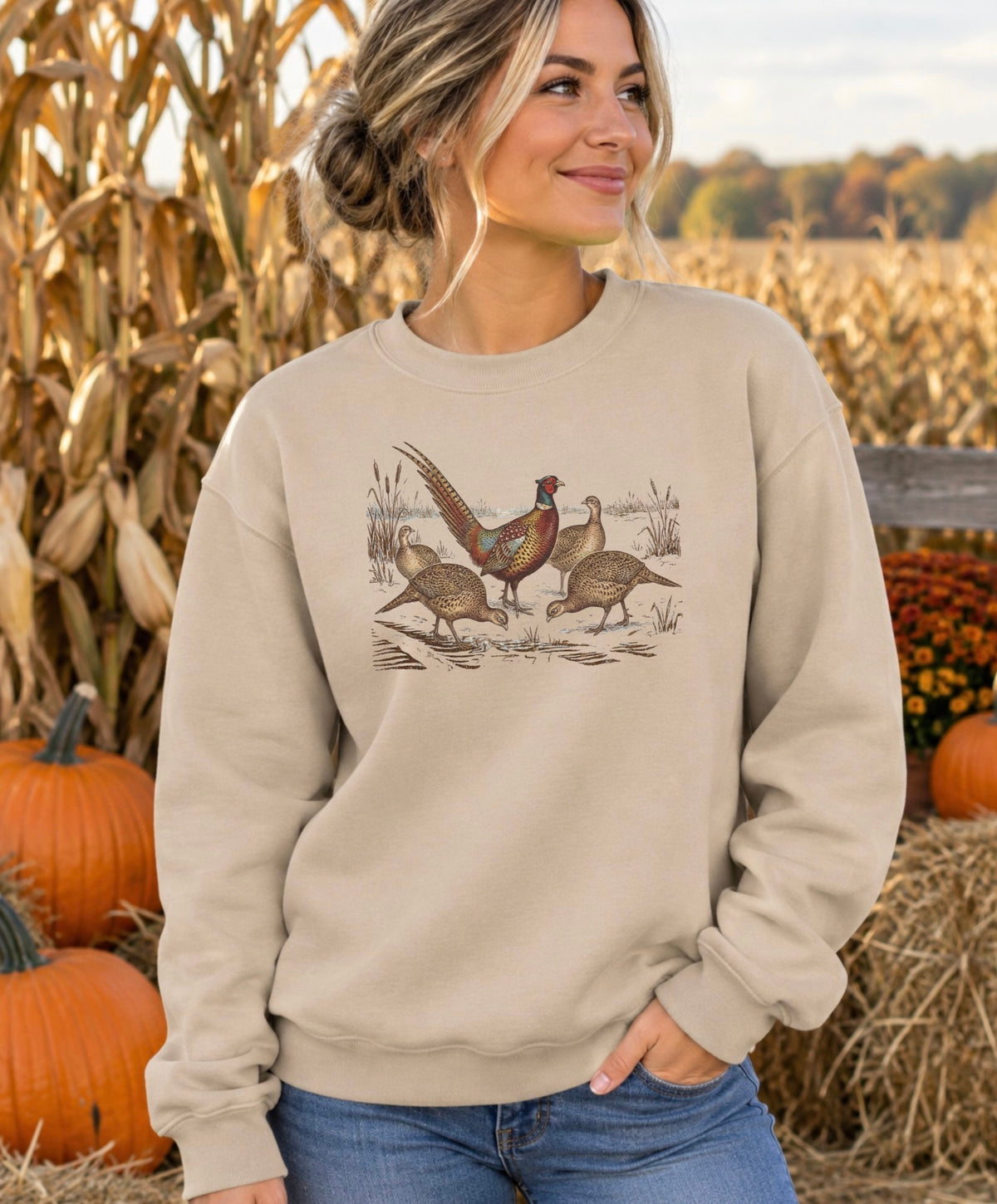 Pheasant T-Shirt, Vintage Pheasant Graphic Sweatshirt