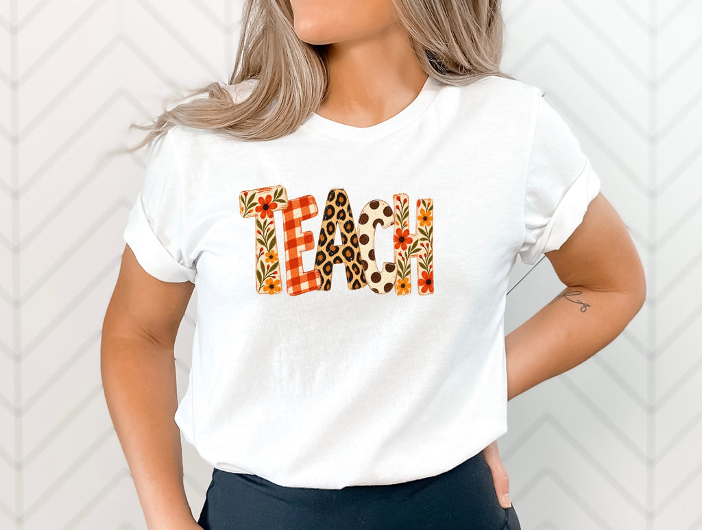 Teacher Graphic Tee, Teach Crewneck Sweatshirt