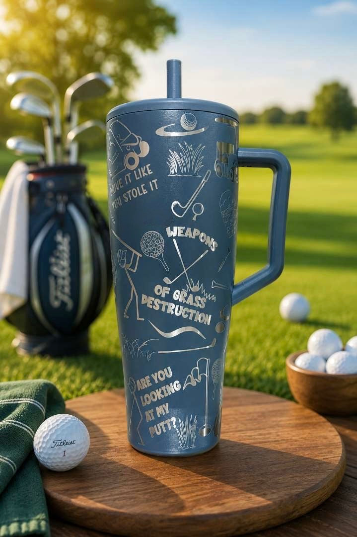 Golf Puns 40 oz Tumbler, Water bottle, Custom Engraved Drinkware