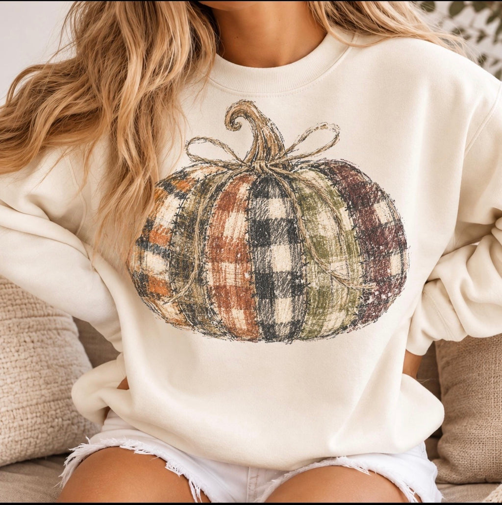 Fall Pumpkin Graphic Tee, Fall Pumpkin Crewneck Sweatshirt