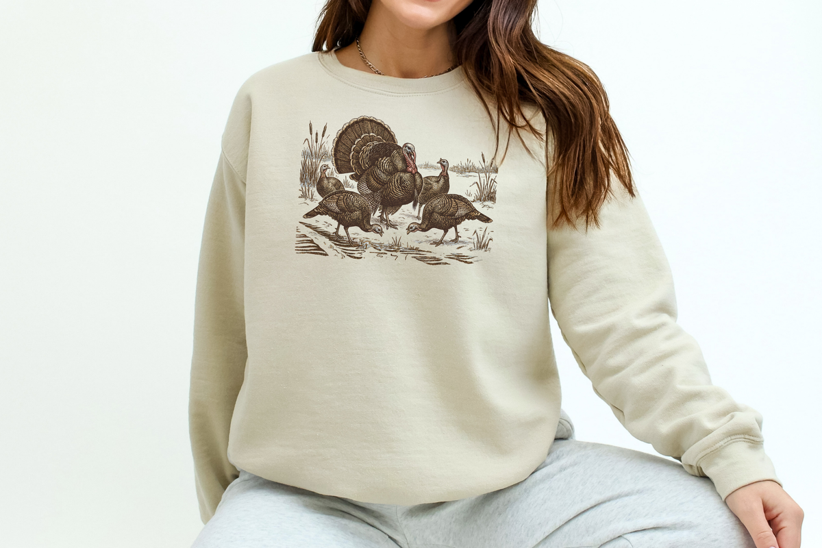 Retro Turkey T-Shirt, Vintage Turkey Graphic Sweatshirt