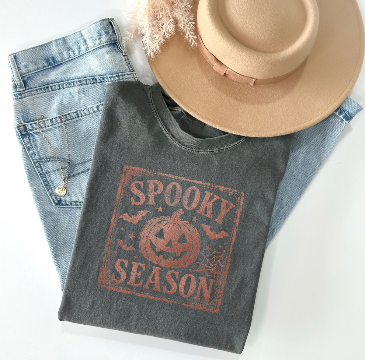 Pumpkin Graphic Tee, Fall Spooky Season Crewneck Sweatshirt