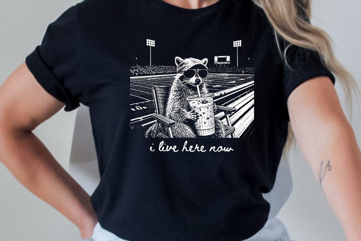 Football Graphic Tee, Funny Raccoon Football Sweatshirt