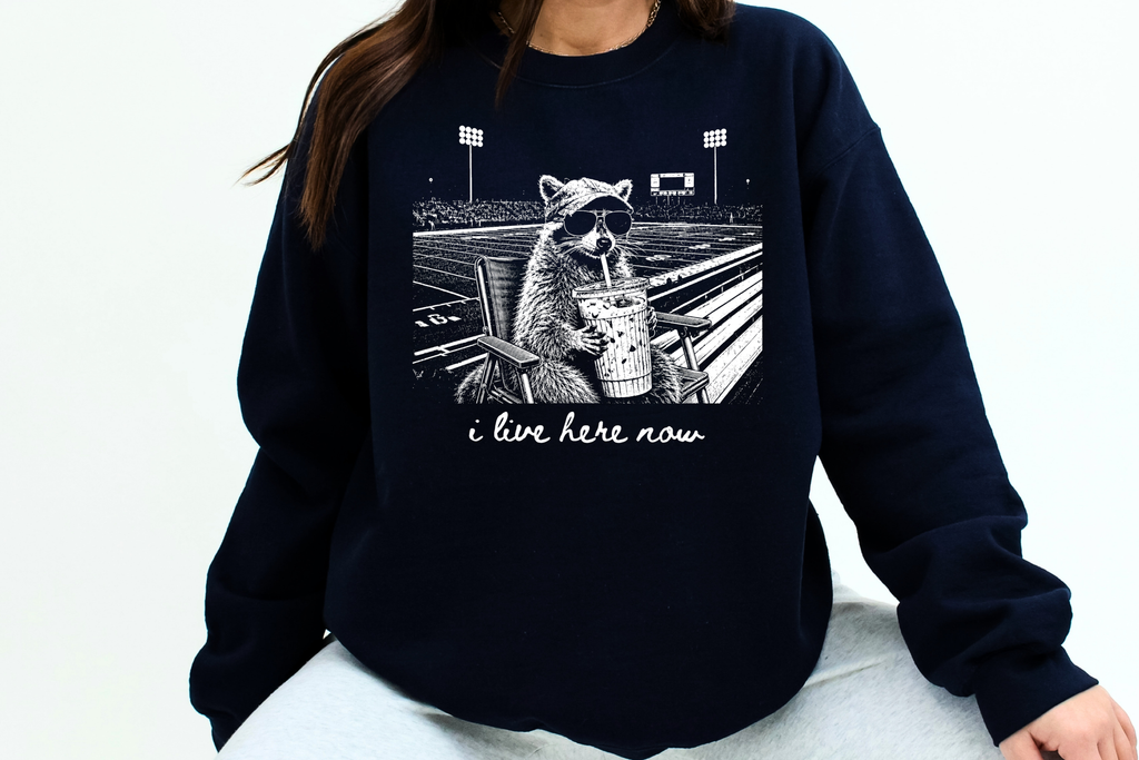 Football Graphic Tee, Funny Raccoon Football Sweatshirt