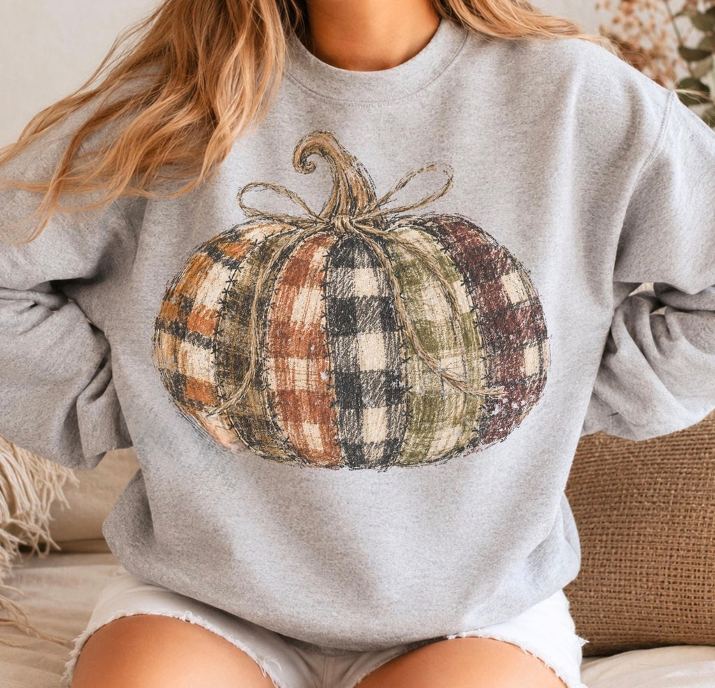 Fall Pumpkin Graphic Tee, Fall Pumpkin Crewneck Sweatshirt