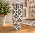 Boho Aztec Tumbler, Custom Engraved Drinkware, 40 oz Tumbler