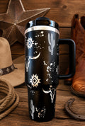 Boho Aztec Cactus Tumbler, Country Western Cup, Custom Engraved Drinkware, 40 oz Tumbler